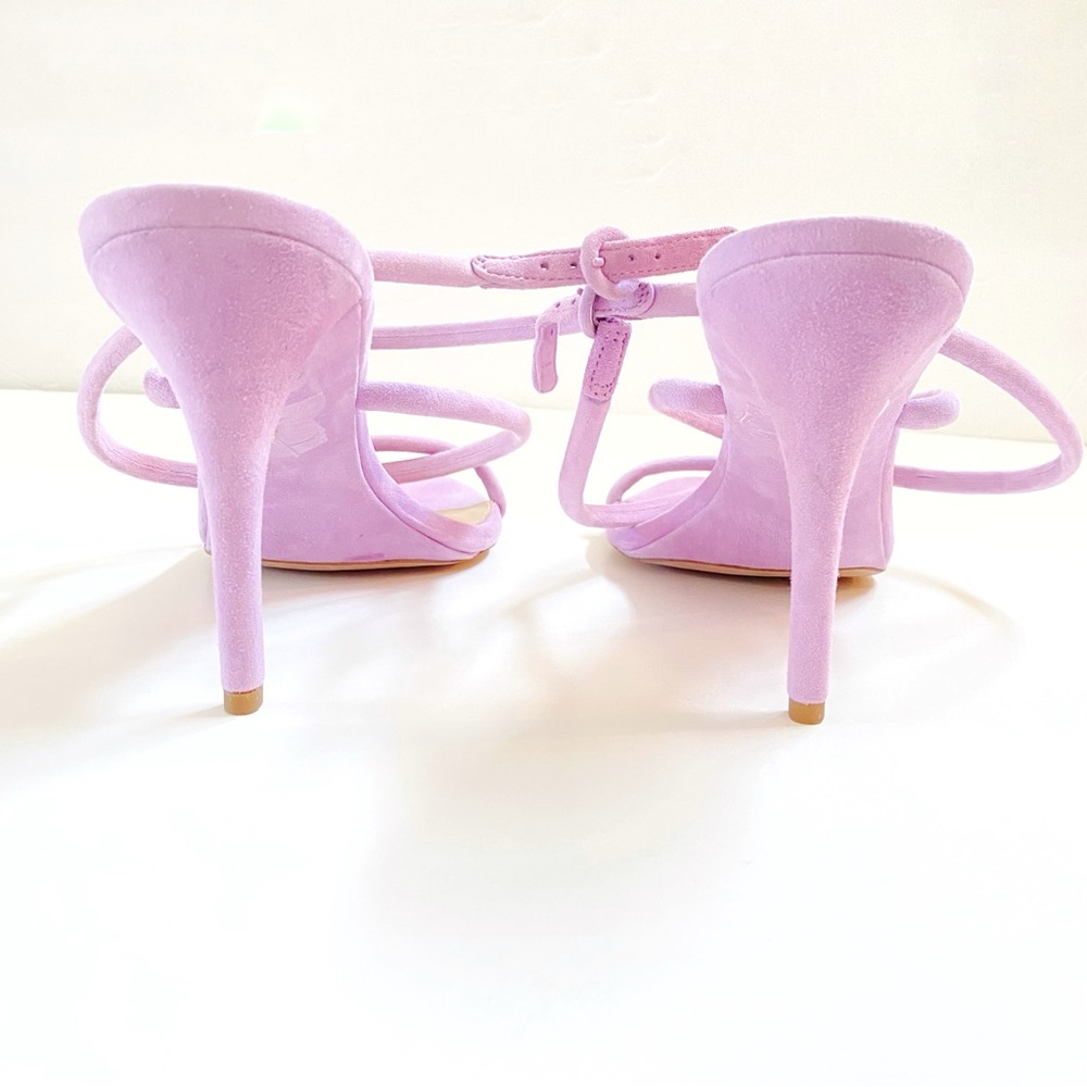 VERONICA BEARD MARCELINE purple Suede Crisscross ankle wrap strappy Sandal heels - Picture 6 of 16